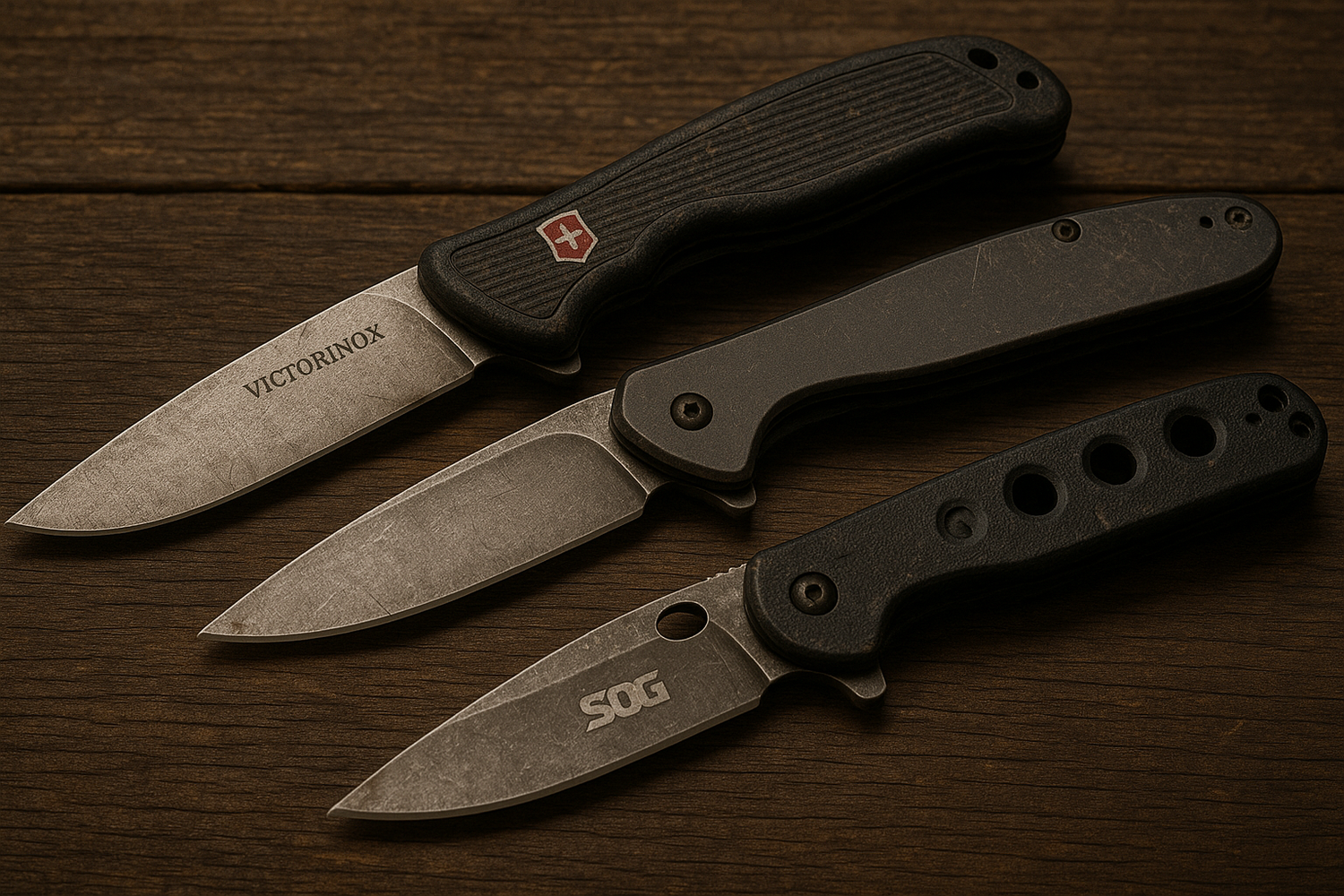 Pre-owned knives and multitools from top brands like Victorinox, Leatherman, SOG, Kershaw, Benchmade, and Gerber – inspected and ready to ship
