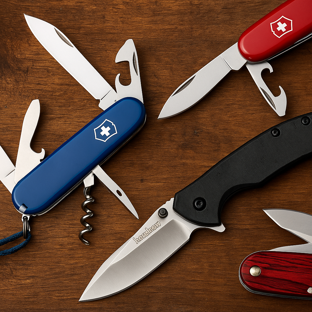 New knives and multitools from Victorinox, Kershaw, Leatherman, SOG, CRKT, Benchmade, and Gerber – premium EDC tools in stock