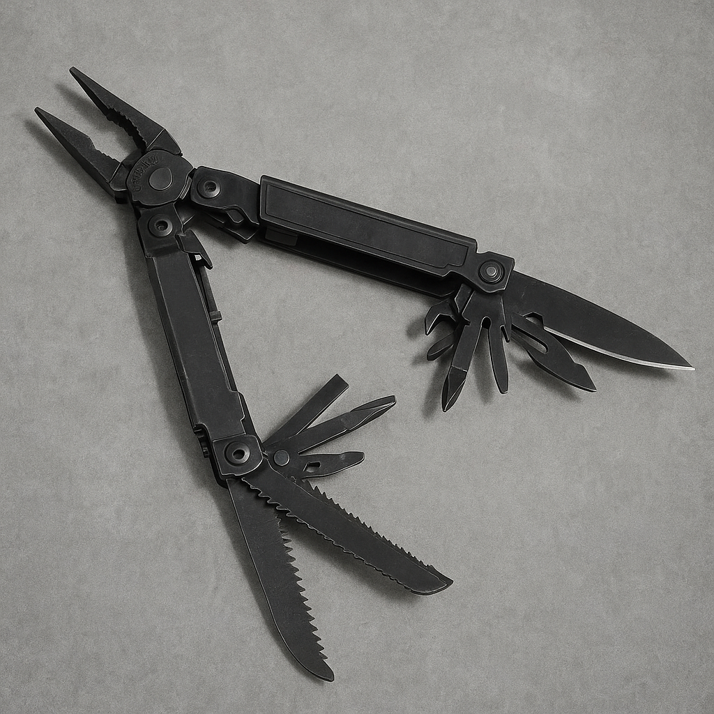 SOG PowerAccess Assist Black Multitool – 21 Tools, Assisted Opening, Black Oxide