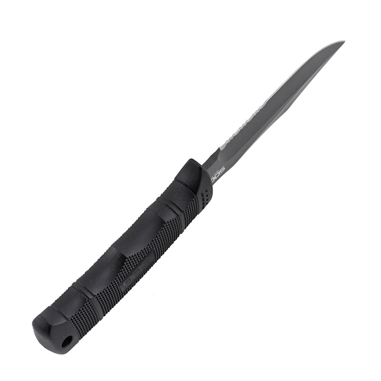SOG SEAL Pup M37K Fixed Blade Knife β Straight Edge, AUS-8, Black TiNi Coating