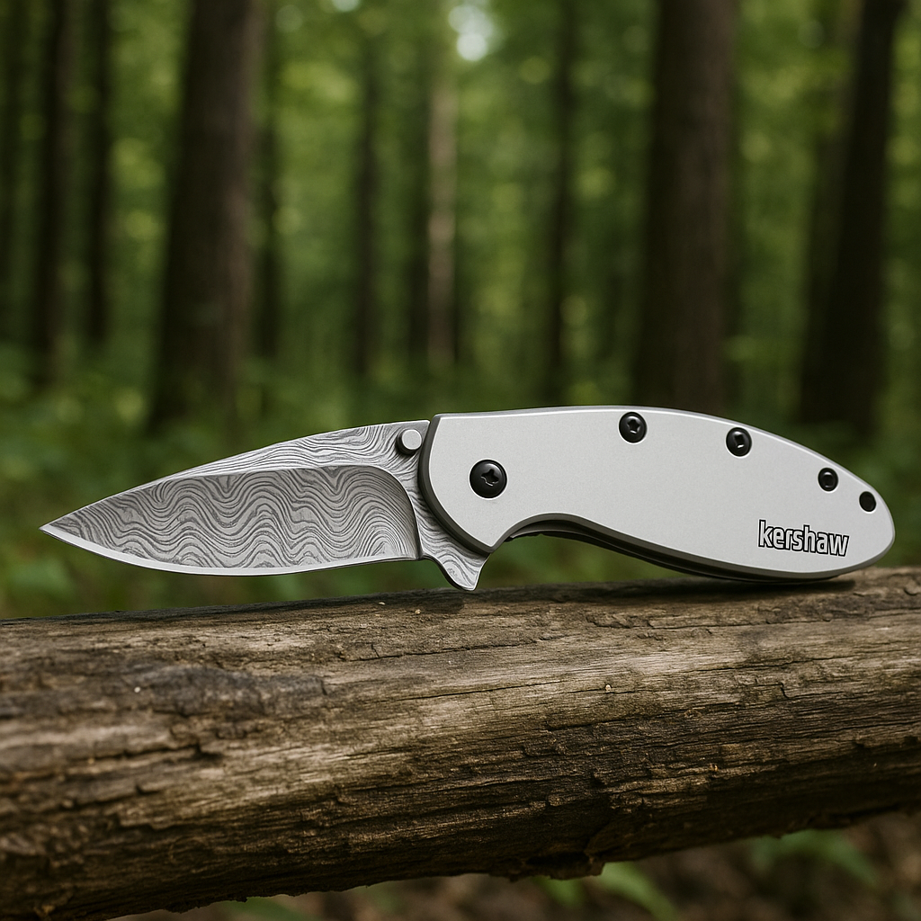 Kershaw Scallion 1620DAM Assisted Opening Knife – Damascus Blade, Frame Lock (NEW)