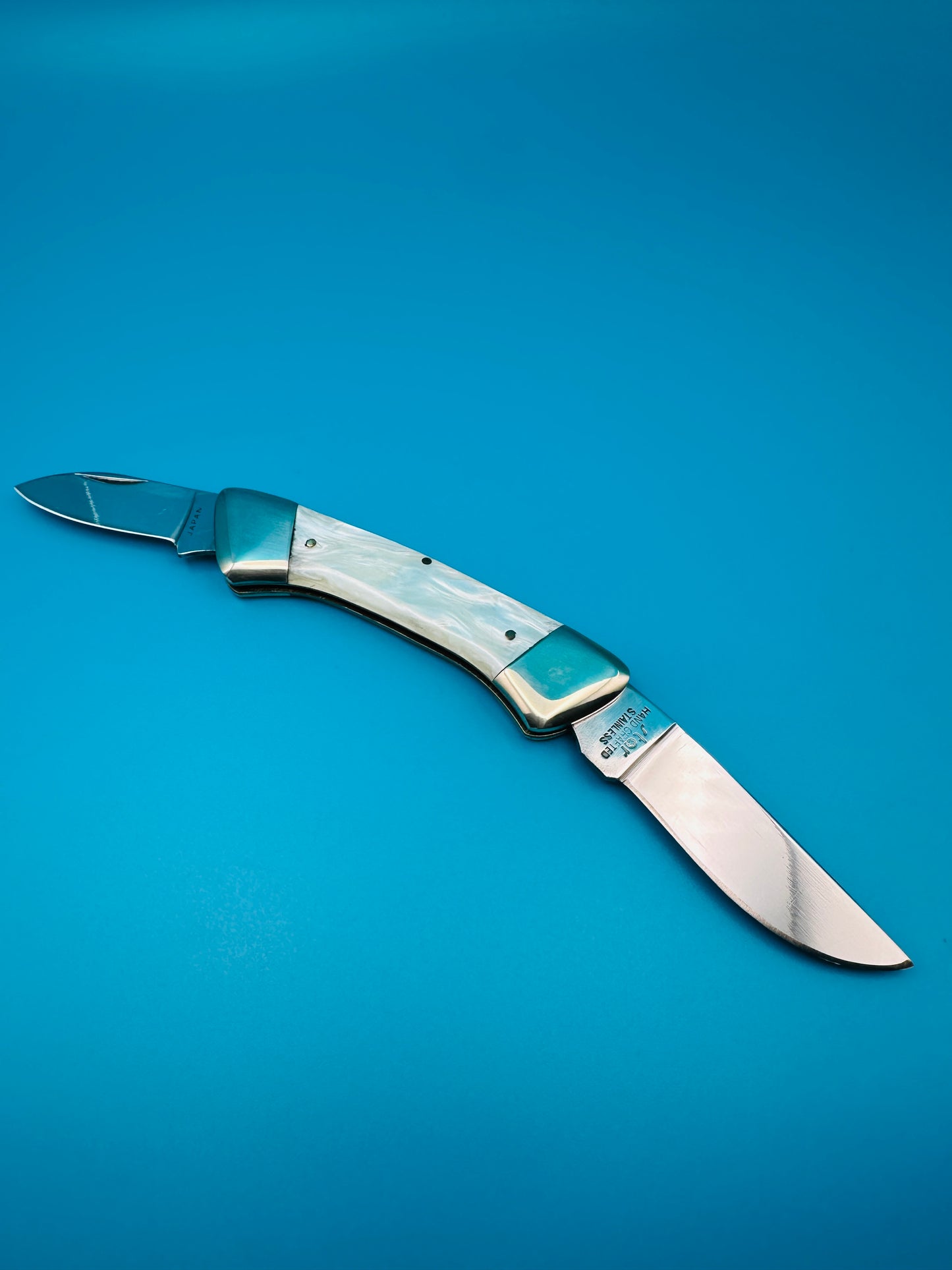 Vintage Star Sales Canoe Pocket Knife – open view, main blade extended