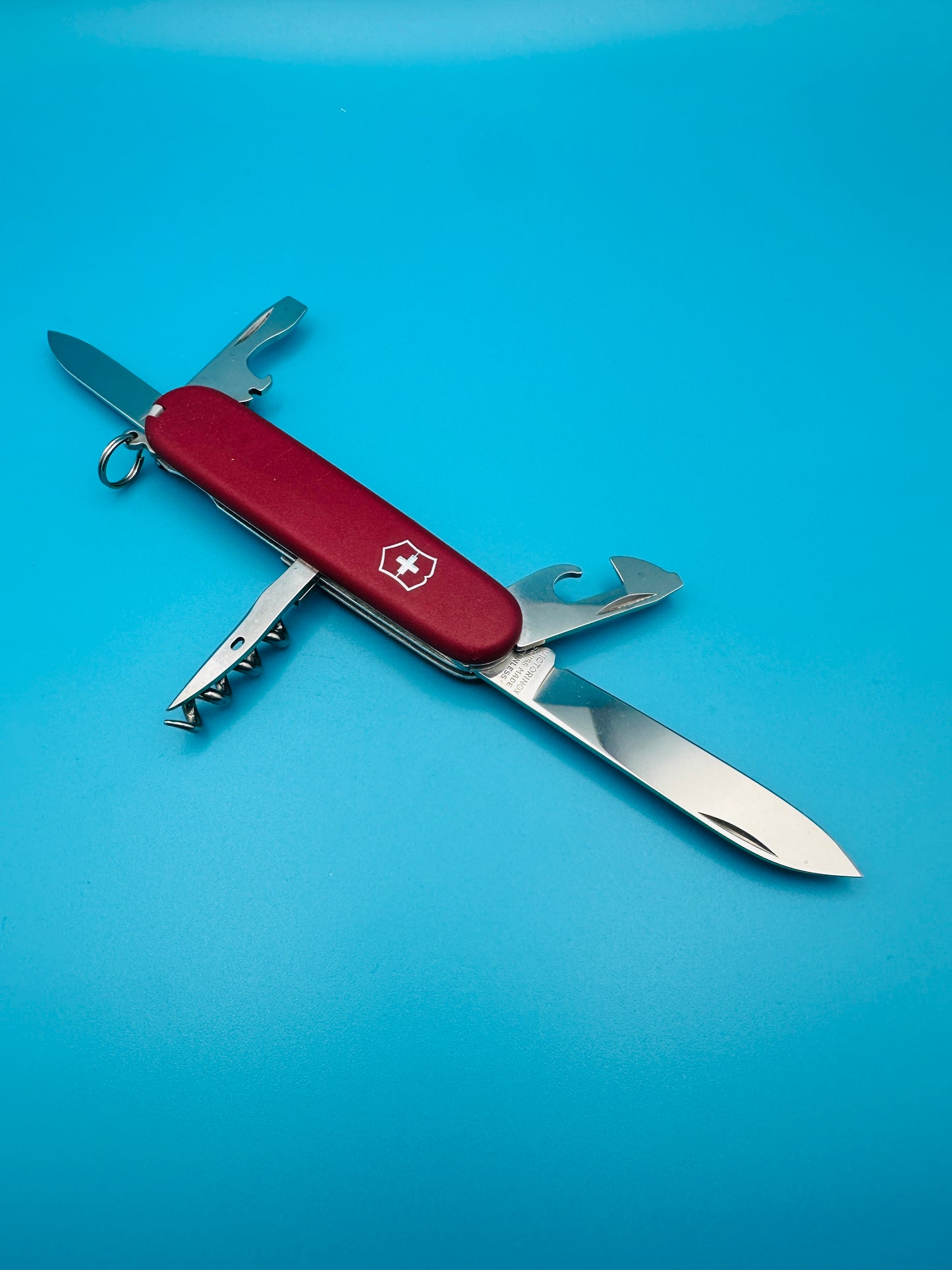 Used Victorinox Spartan Swiss Army knife with tools open
