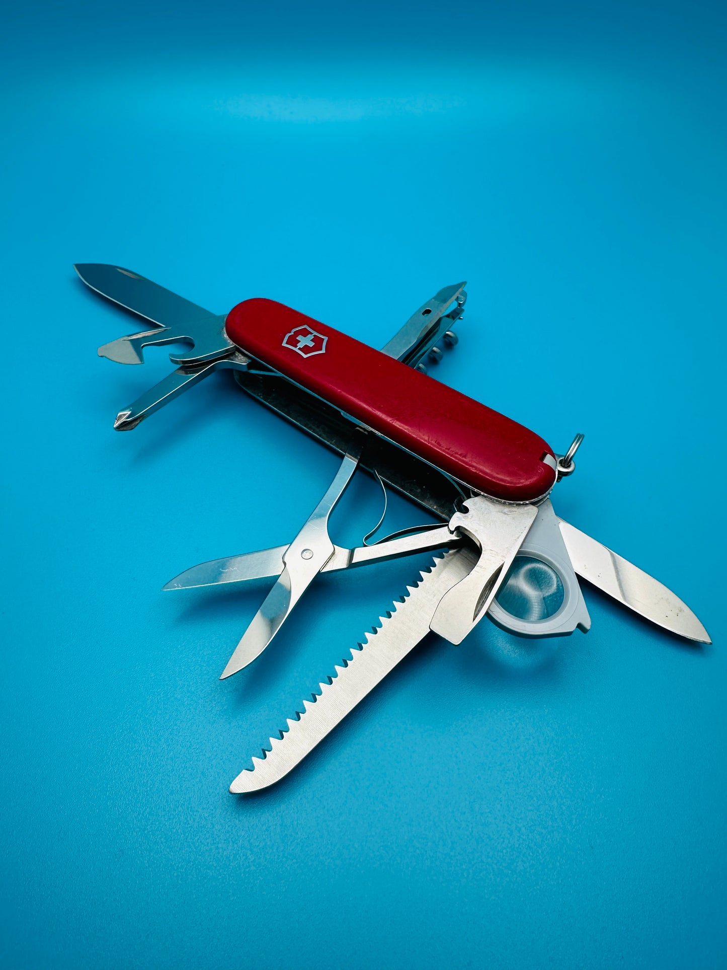 Victorinox Woodsman Vintage Rare Swiss Army Knife β Red Multi-Tool (Used)