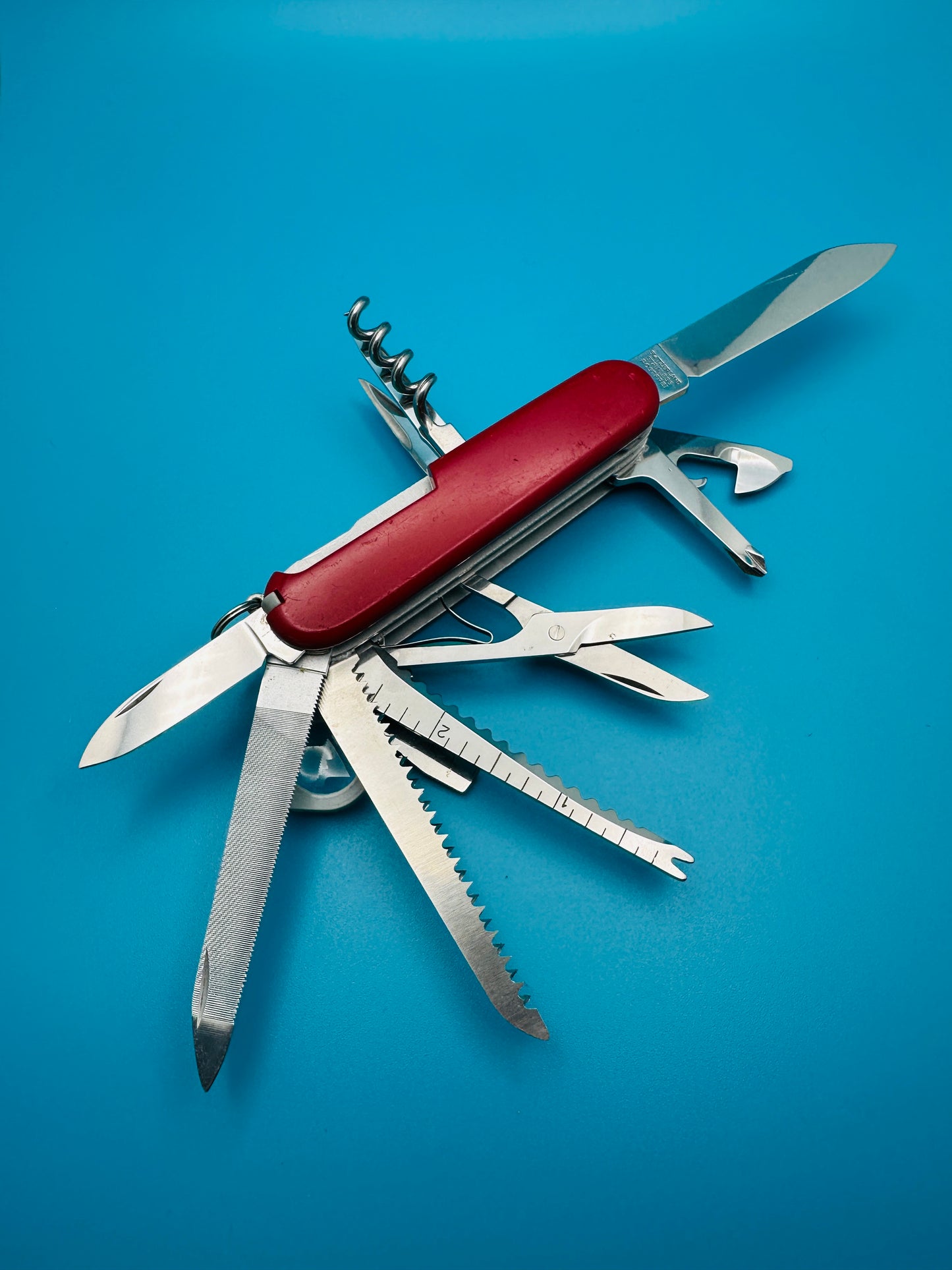 1978 Vintage Victorinox Champion Original Hoffritz Swiss Army Knife 91mm Red