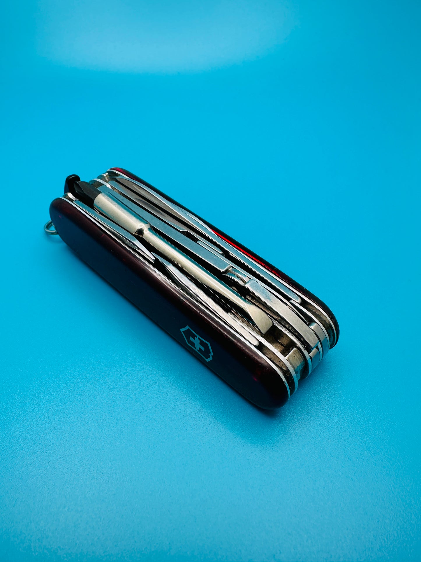 Victorinox Cybertool M 91mm Swiss Army Knife β Red TRANSPARENT Multi-Tool (Used)