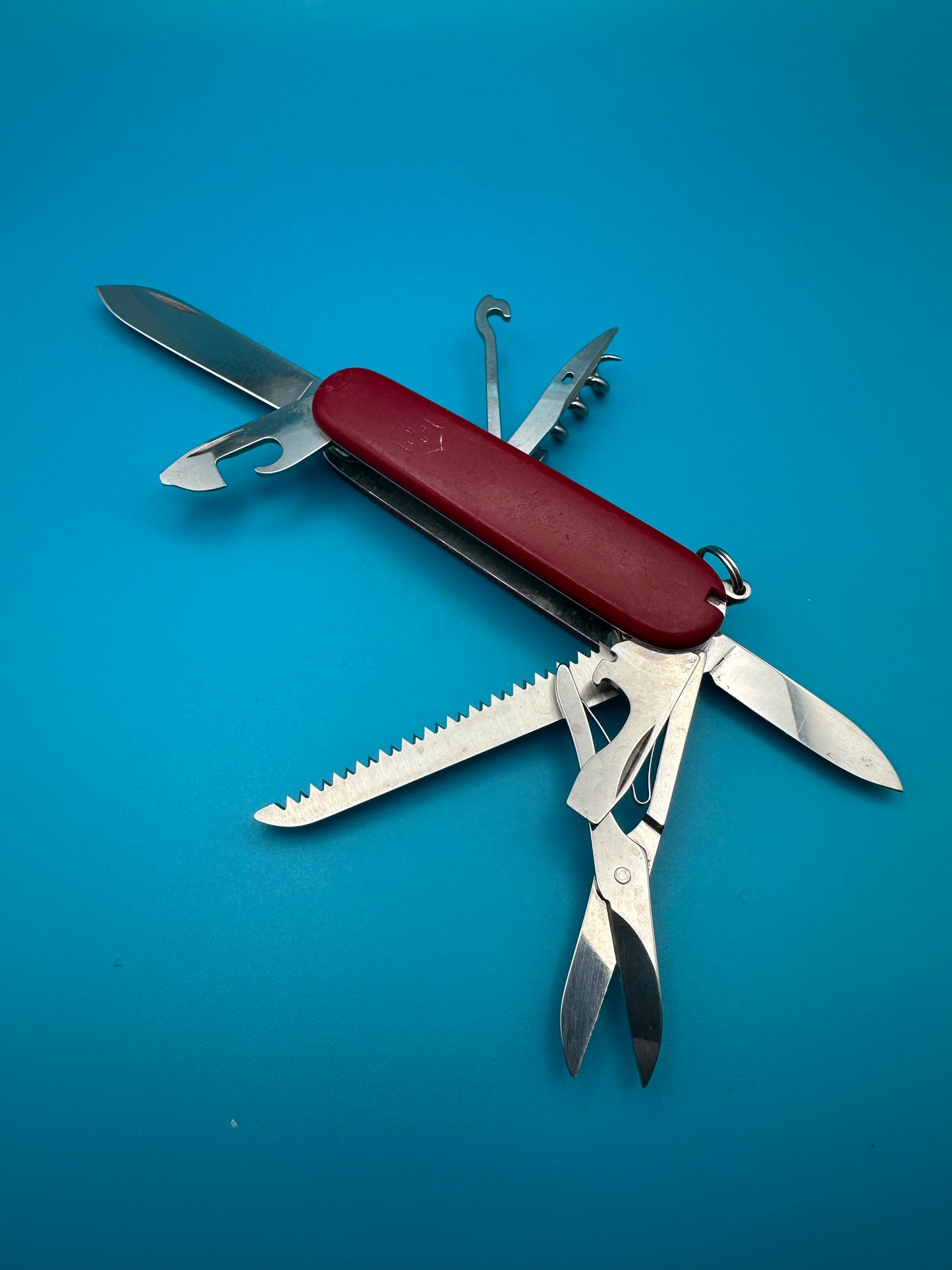 Top view of Victorinox Huntsman with all tools fully extended