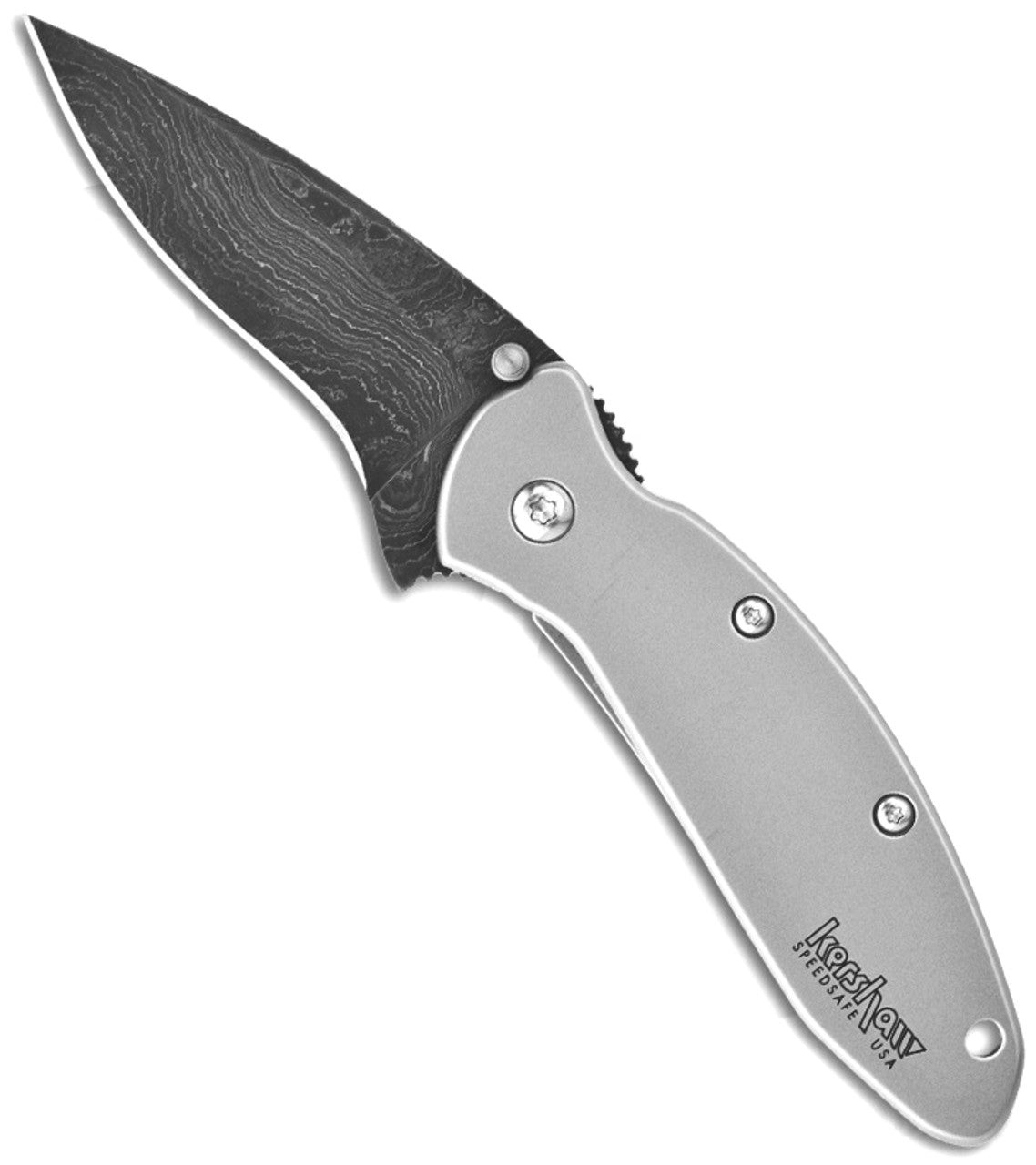 Kershaw Scallion 1620DAM Assisted Opening Knife – Damascus Blade, Frame Lock (NEW)