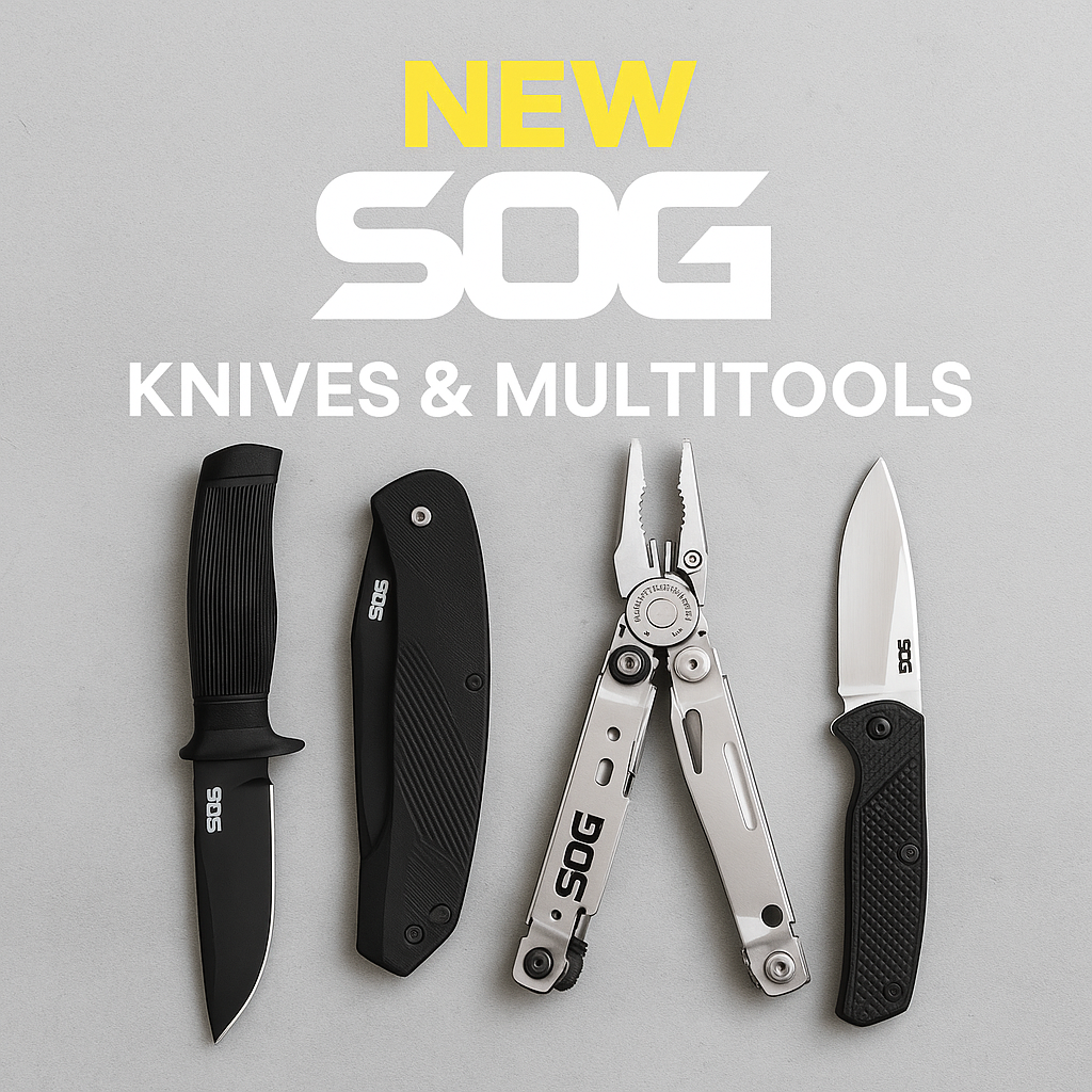 New SOG knives and multitools for sale – tactical fixed blades, folders, and EDC multitools for outdoor and everyday use
