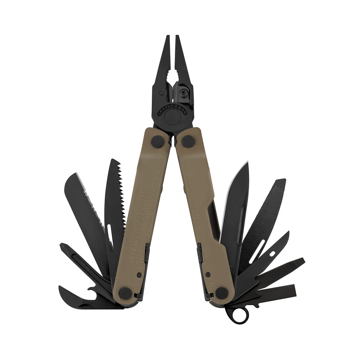 🛠 Leatherman Rebar Coyote Tan Multitool 17-in-1 USA w/ Sheath – Black Oxide NEW!