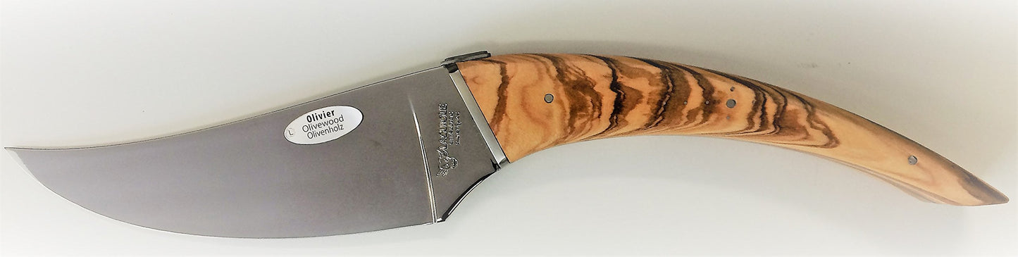 Laguiole en Aubrac Handmade Cheese Knife 'Le Buron' KMF99OLI/LZB Olivewood Handle