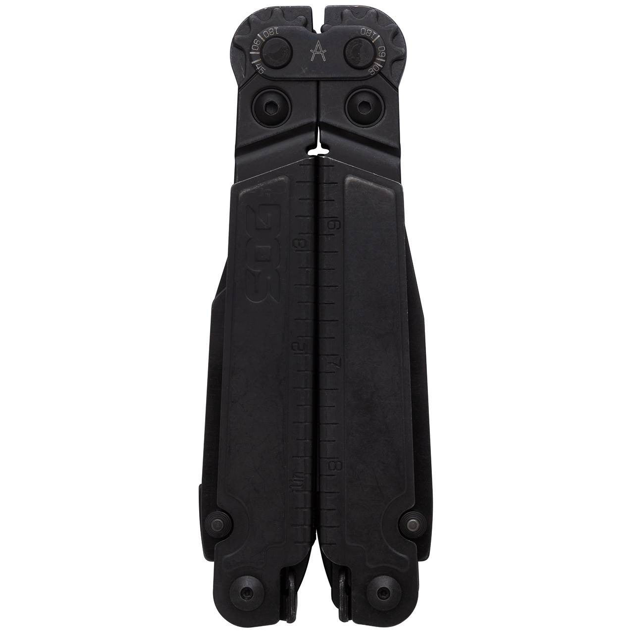 SOG PowerAccess Assist Black Multitool – 21 Tools, Assisted Opening, Black Oxide