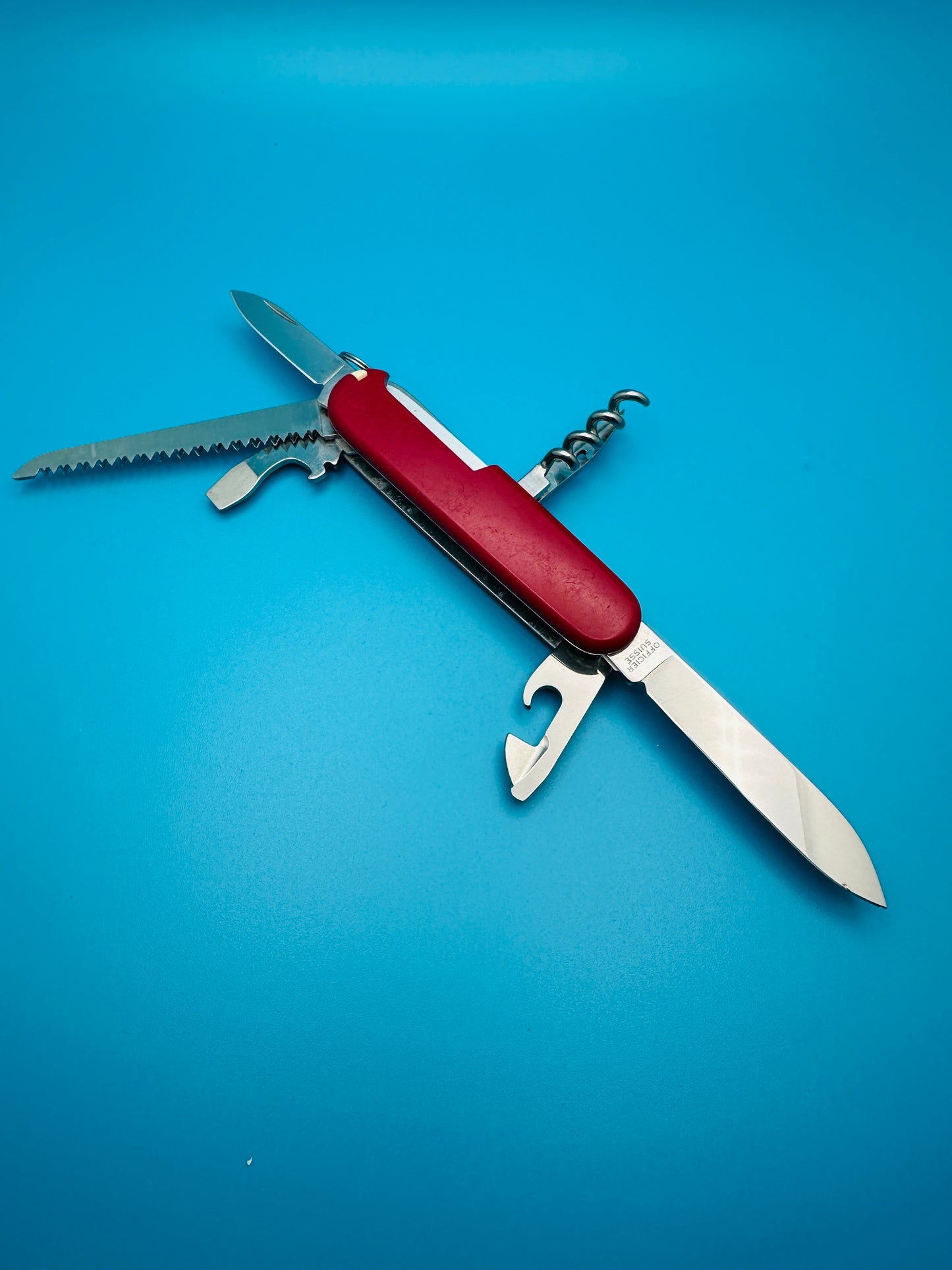 VICTORINOX CAMPER Swiss Army Knife Multi Tool 91mm RED (USED)
