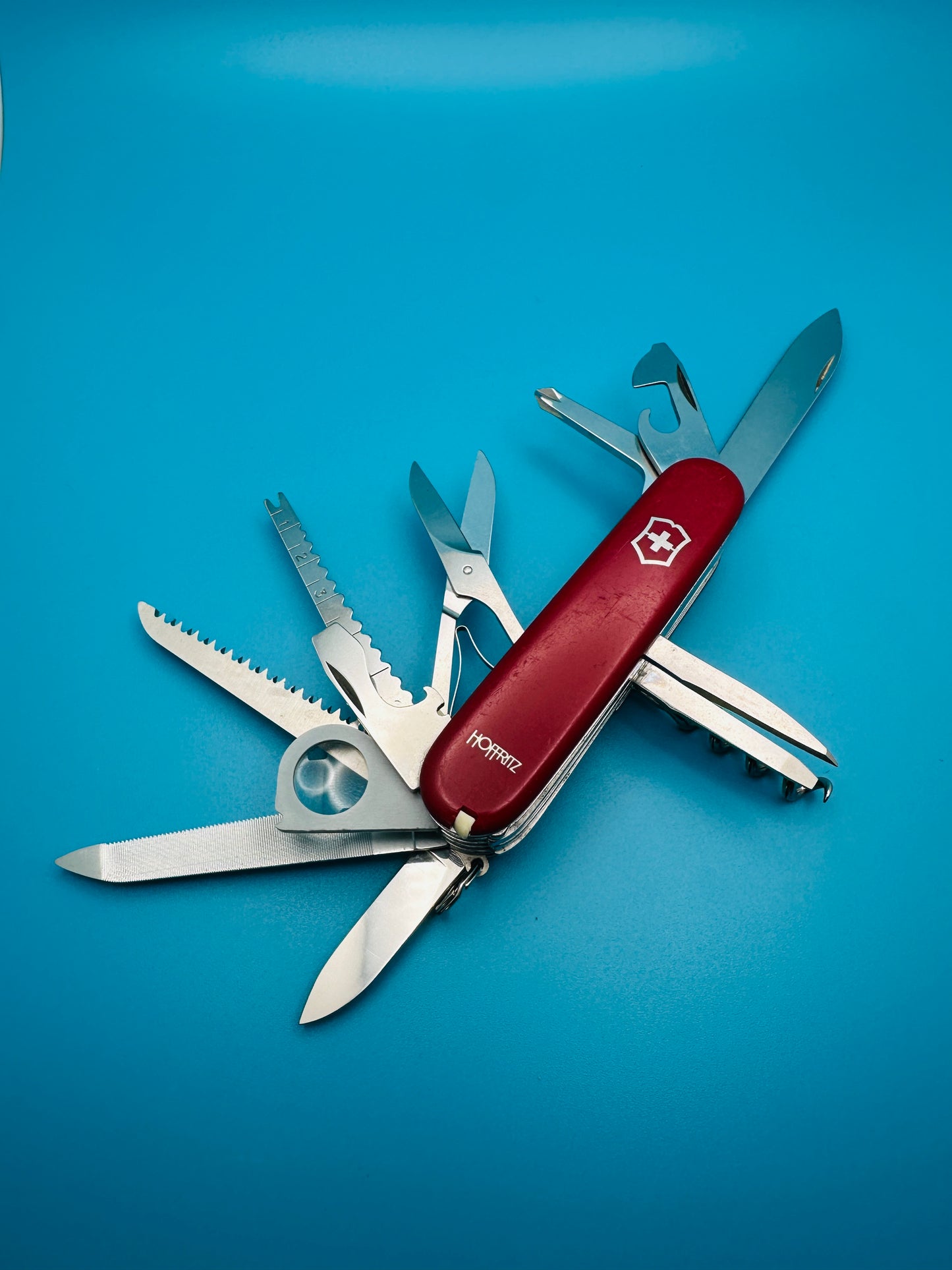 1978 Vintage Victorinox Champion Original Hoffritz Swiss Army Knife 91mm Red