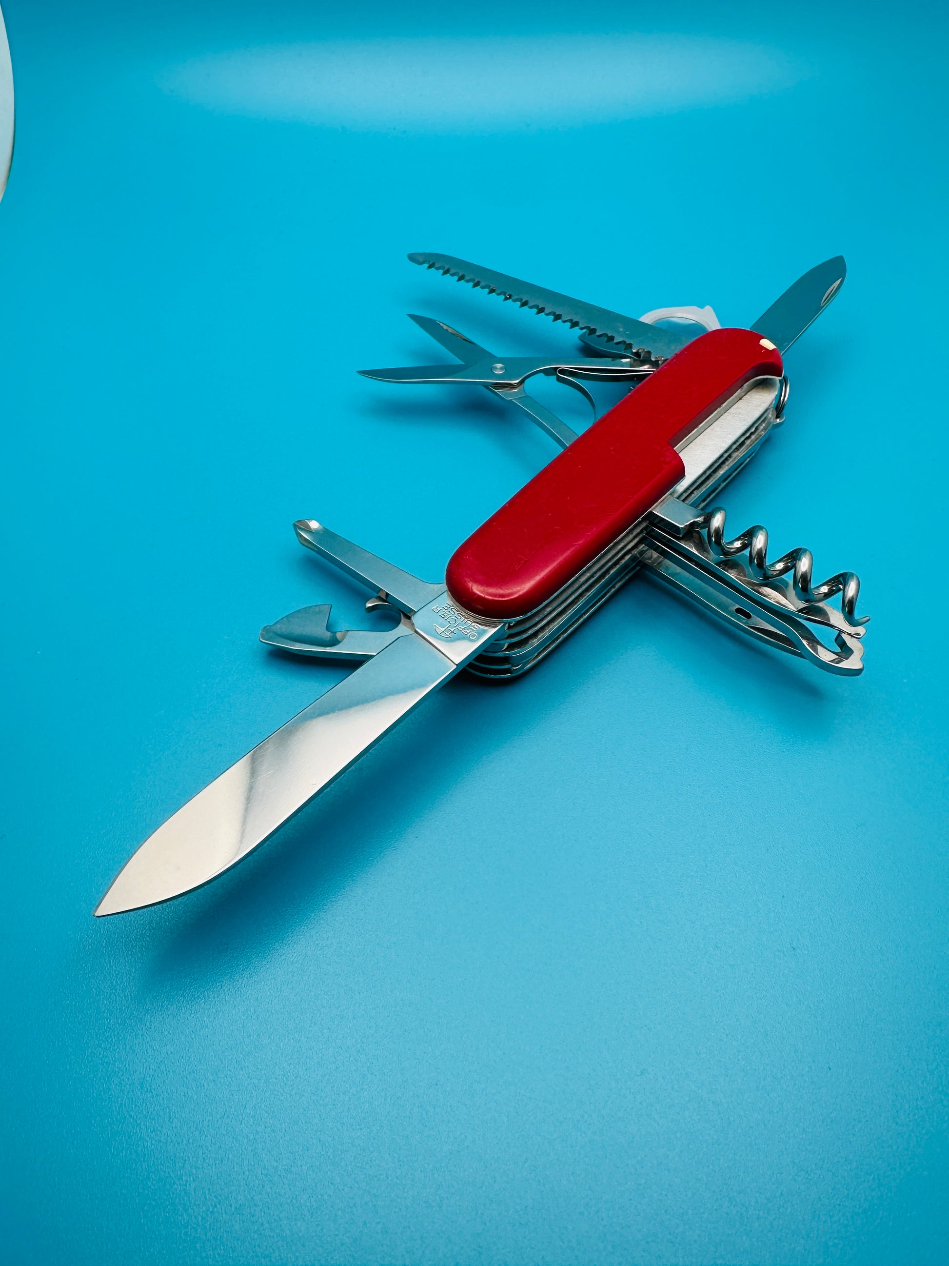 Victorinox Woodsman Vintage Rare Swiss Army Knife – Red Multi-Tool (Used)