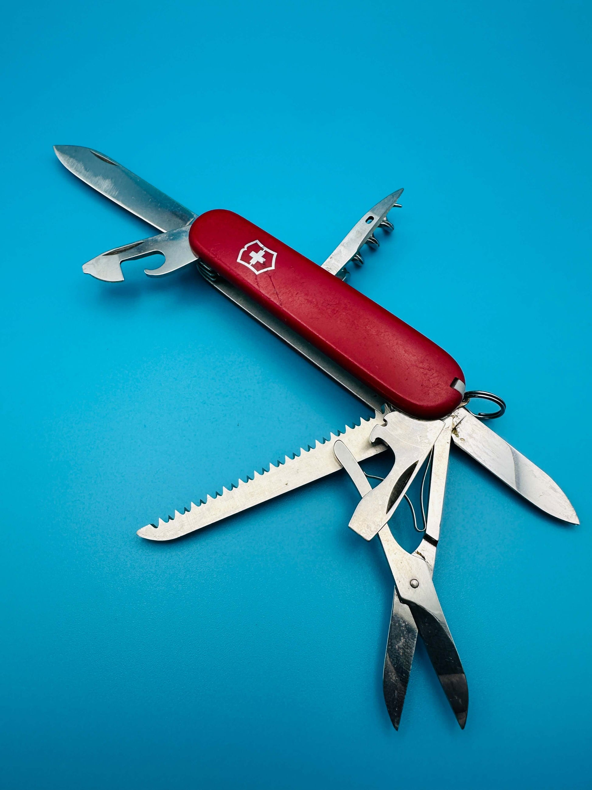 Red Victorinox Huntsman Swiss Army knife – compact closed view