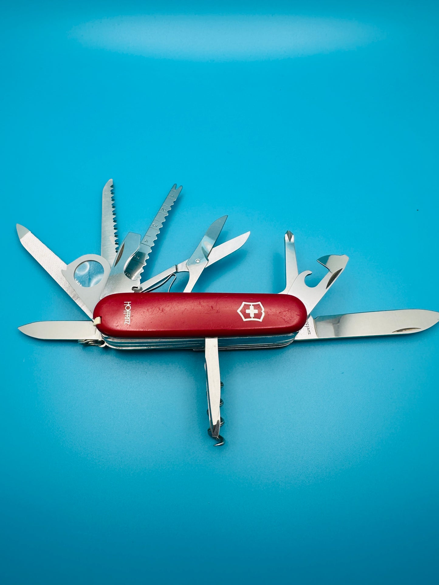 1978 Vintage Victorinox Champion Original Hoffritz Swiss Army Knife 91mm Red