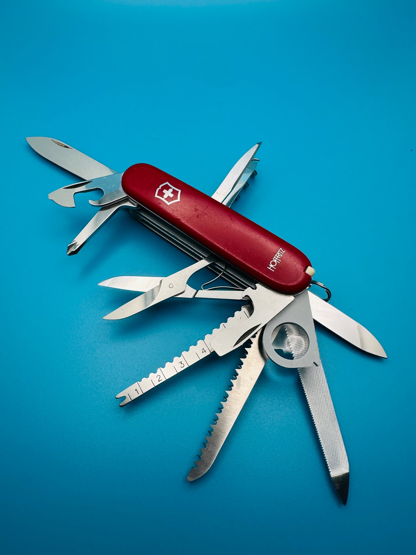 1978 Vintage Victorinox Champion Original Hoffritz Swiss Army Knife 91mm Red