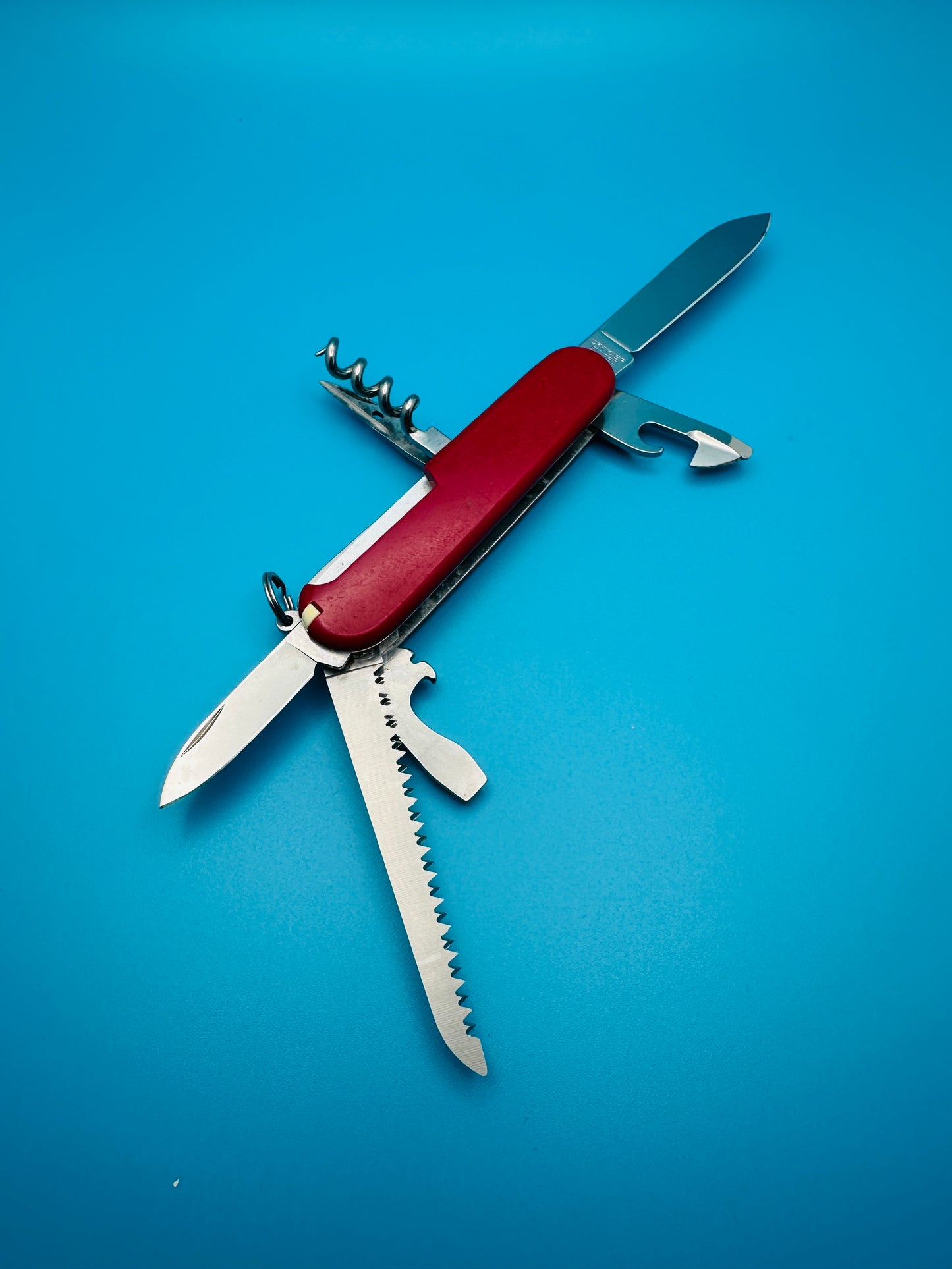 VICTORINOX CAMPER Swiss Army Knife Multi Tool 91mm RED (USED)
