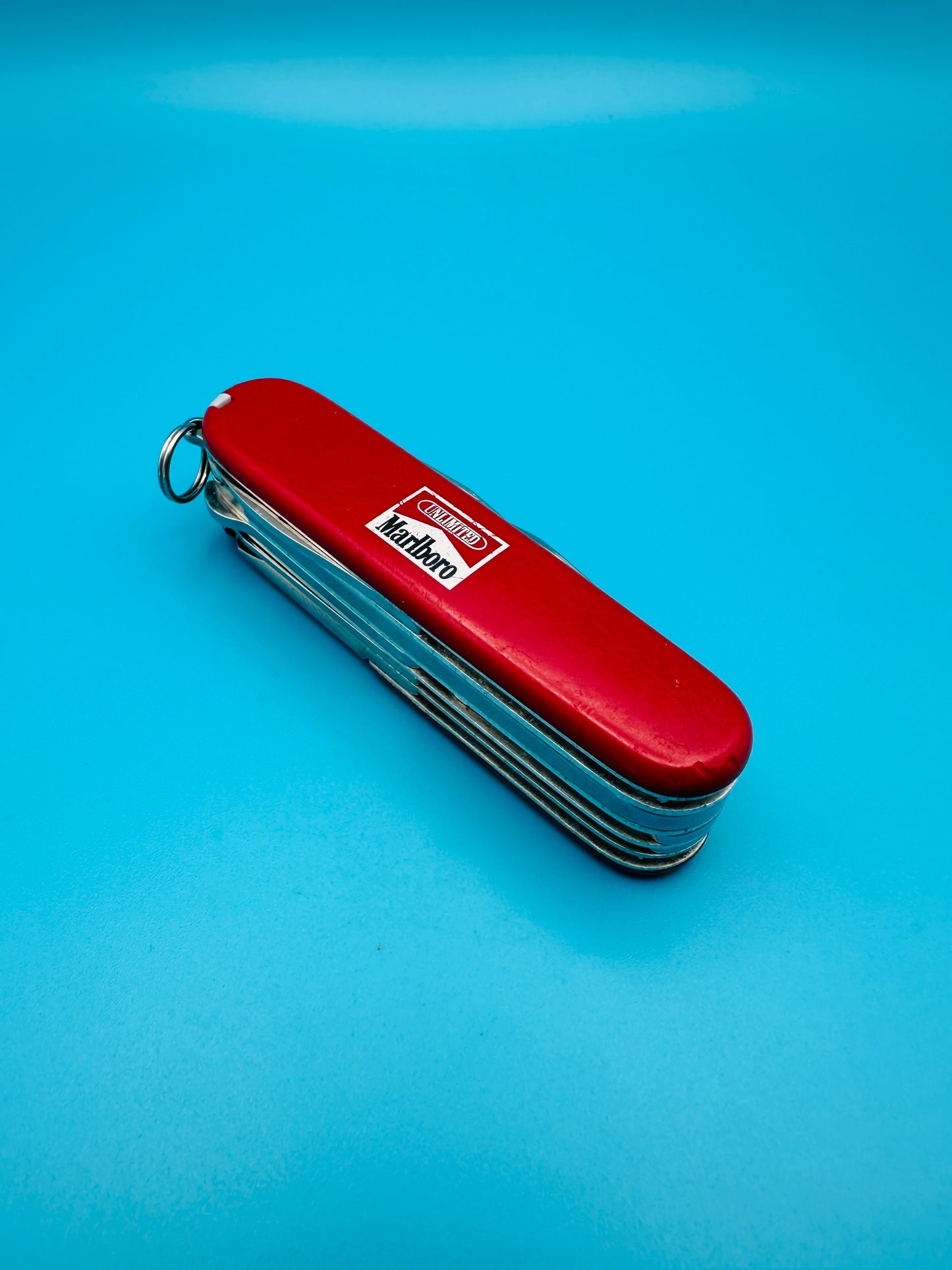Red Victorinox Marlboro knife – side view with Marlboro logo