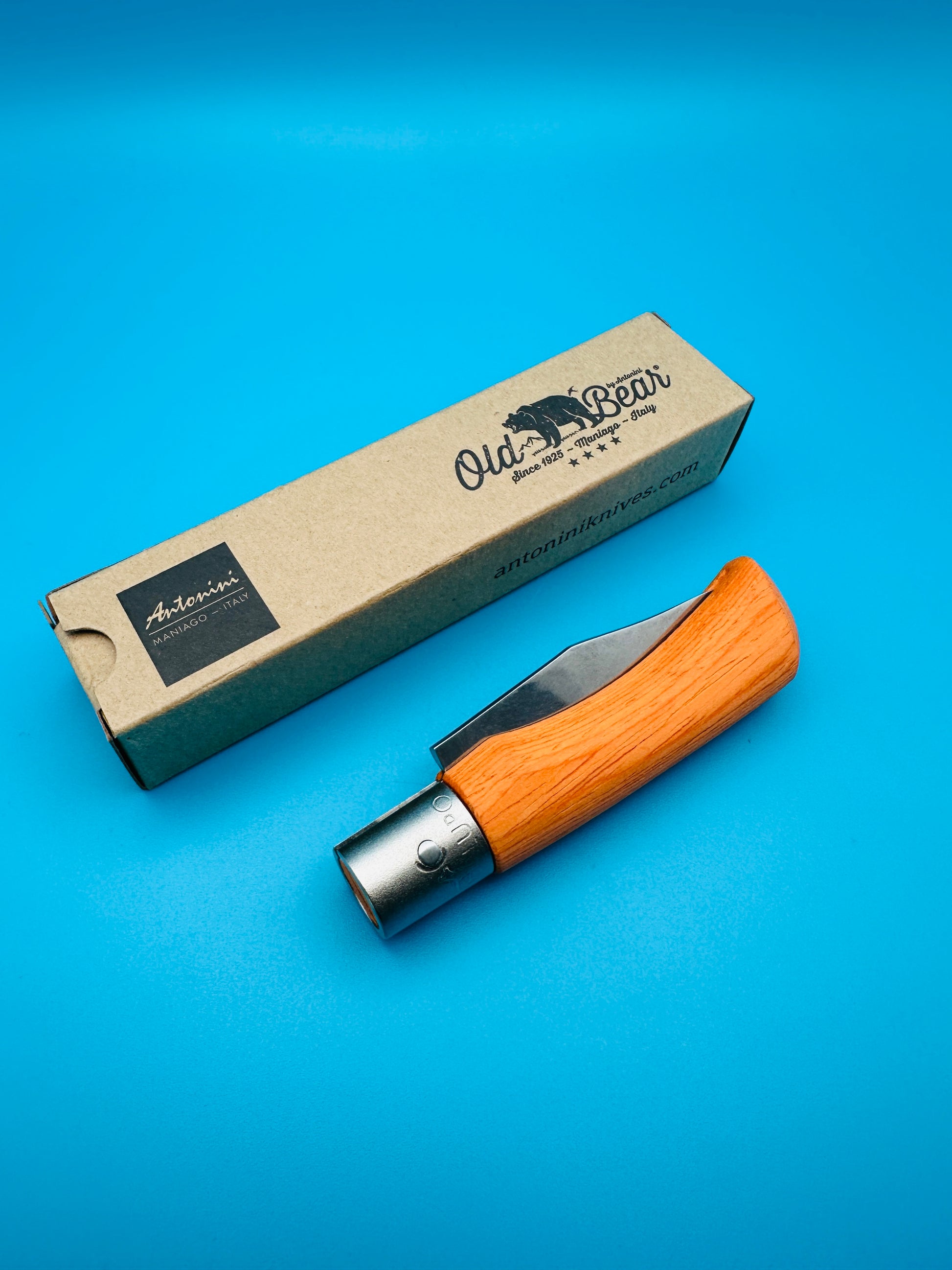 Top view of Old Bear XS folder – blade and handle alignment