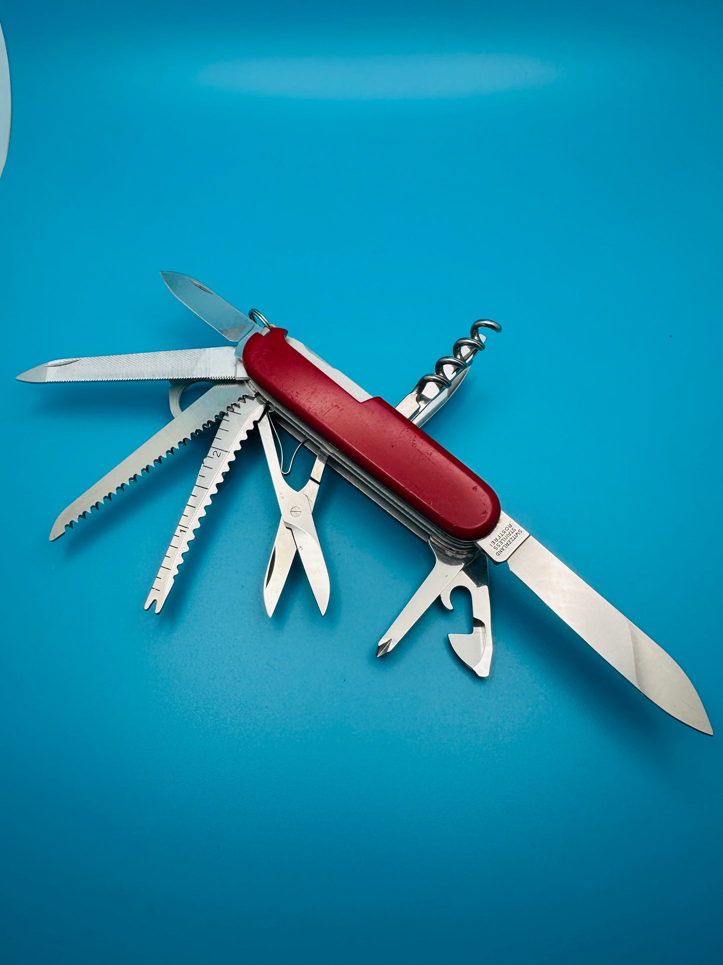 1978 Vintage Victorinox Champion Original Hoffritz Swiss Army Knife 91mm Red