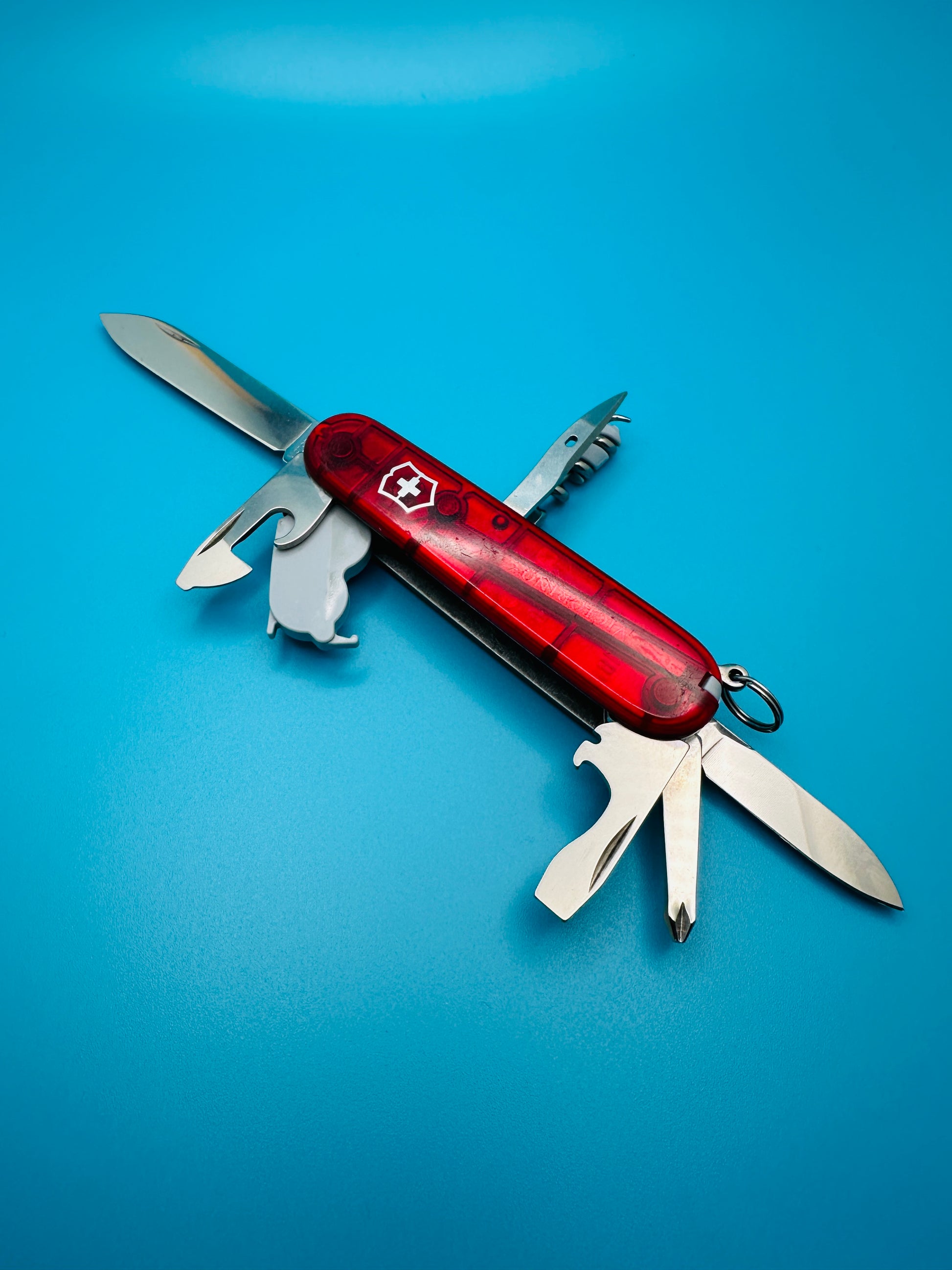 Victorinox Spartan Lite Swiss Army Knife – Red TRANSPARENT Multi-Tool (Used)