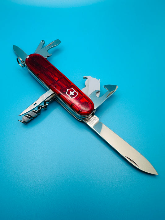 Victorinox Spartan Lite Swiss Army Knife – Red TRANSPARENT Multi-Tool (Used)