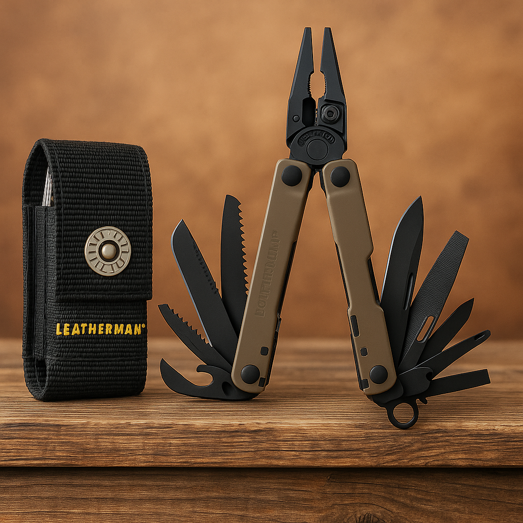 🛠 Leatherman Rebar Coyote Tan Multitool 17-in-1 USA w/ Sheath – Black Oxide NEW!